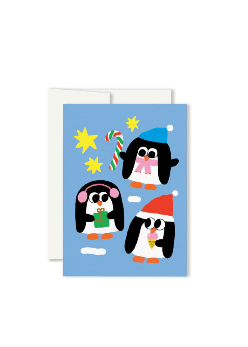 Carte de Souhaits Mini Pingouins Paperole - Ex - voto