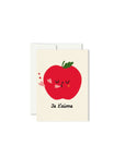 Carte de Souhaits Mini Pomme d'Amour Paperole - Ex - voto