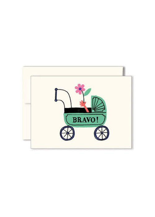 Carte de Souhaits Mini Poussette Paperole - Ex - voto