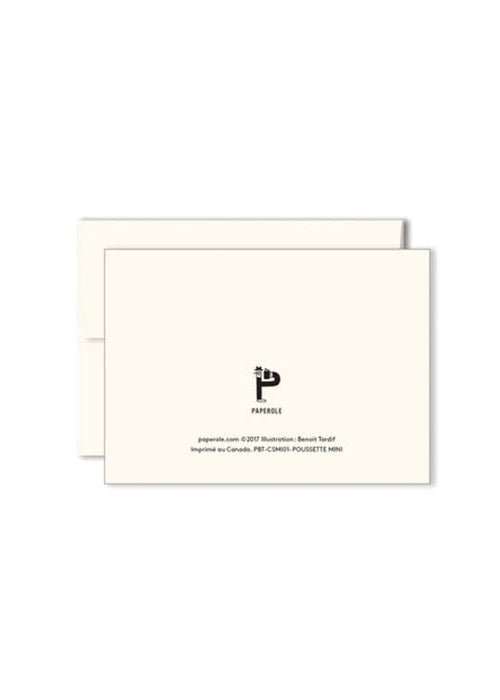 Carte de Souhaits Mini Poussette Paperole - Ex - voto