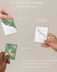 Carte de Souhaits Mini Shrooms Seedlings - Ex - voto