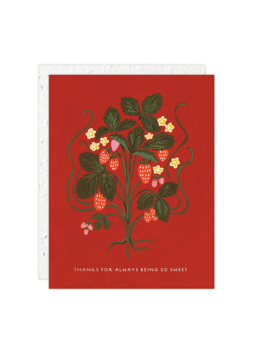 Carte de Souhaits Mini Sweet Strawberry Seedlings - Ex - voto