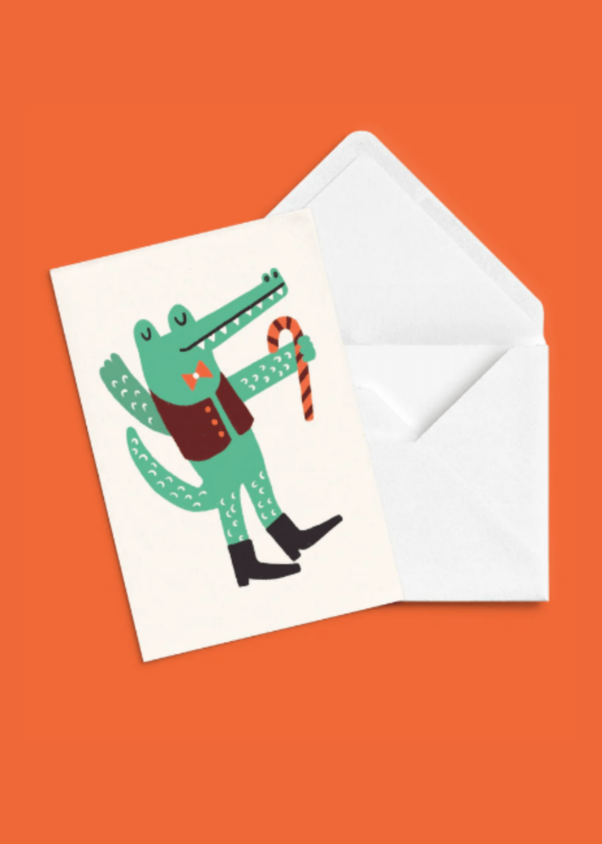 Carte de Souhaits Mr Croco Anne - Julie Dudemaine - Ex - voto