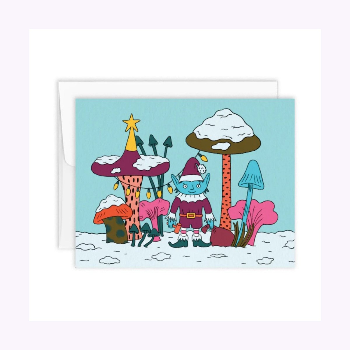 Carte de Souhaits Noël Elfe Paperole - Ex - voto