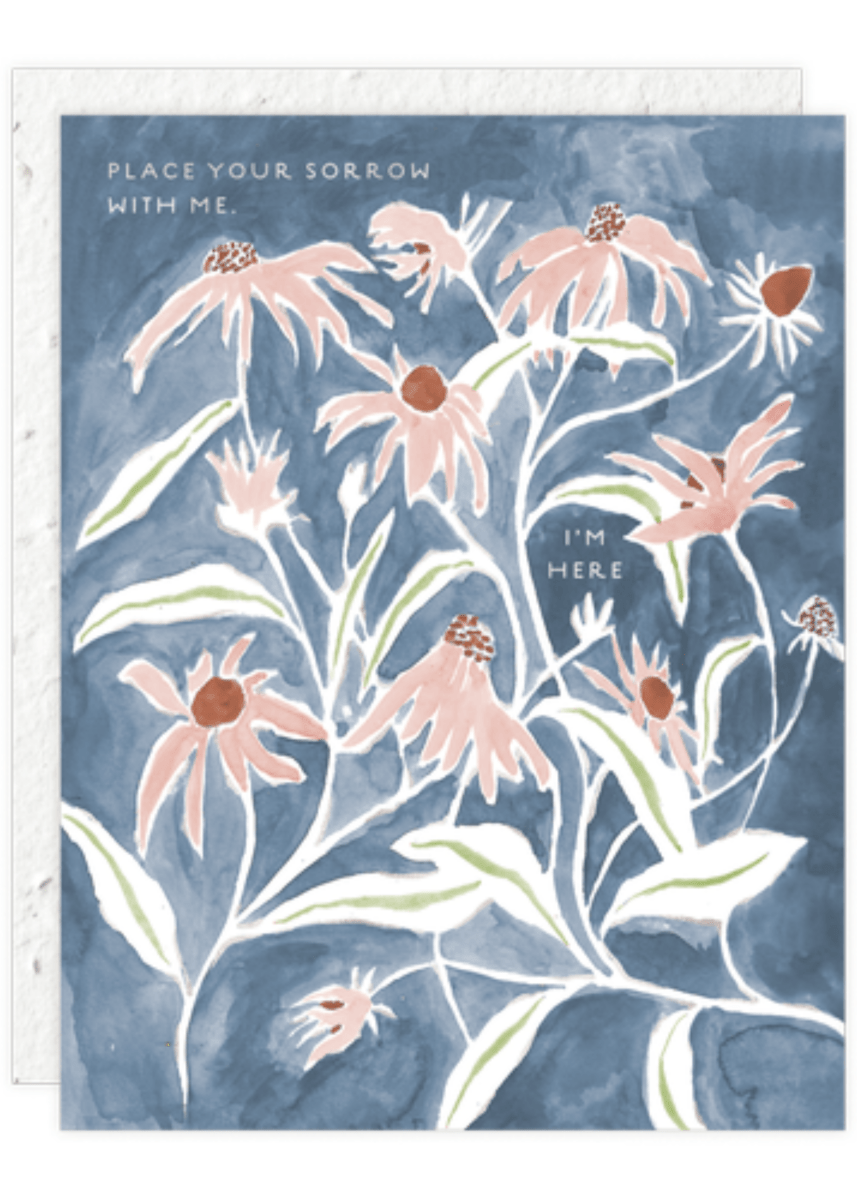 Carte de Souhaits Pink Flowers Seedlings - Ex - voto