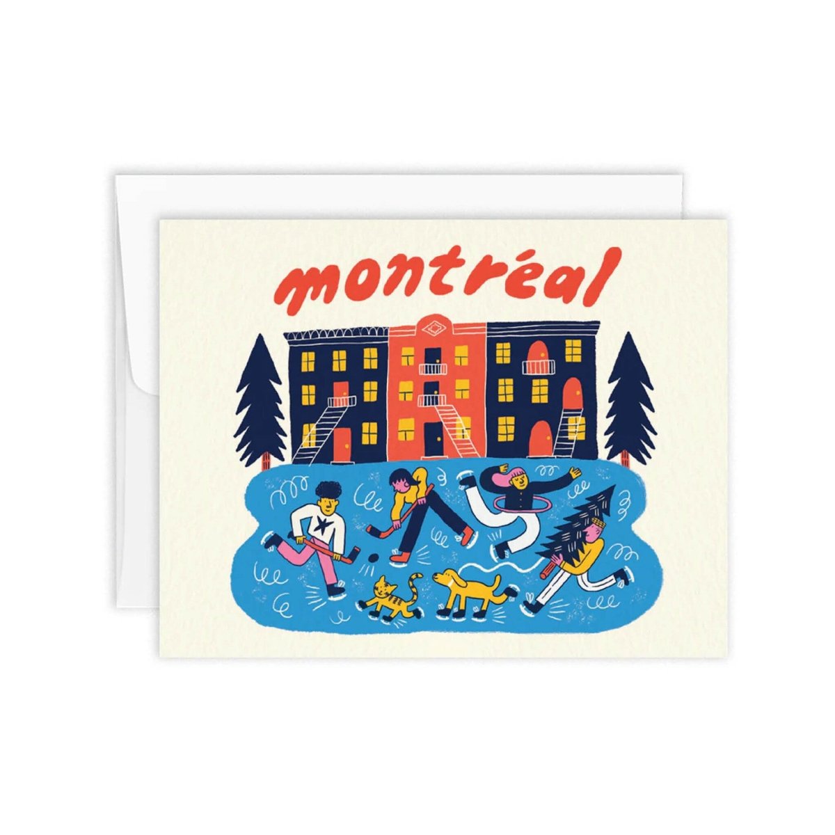 Carte de Souhaits Scène d'hiver Paperole - Ex - voto