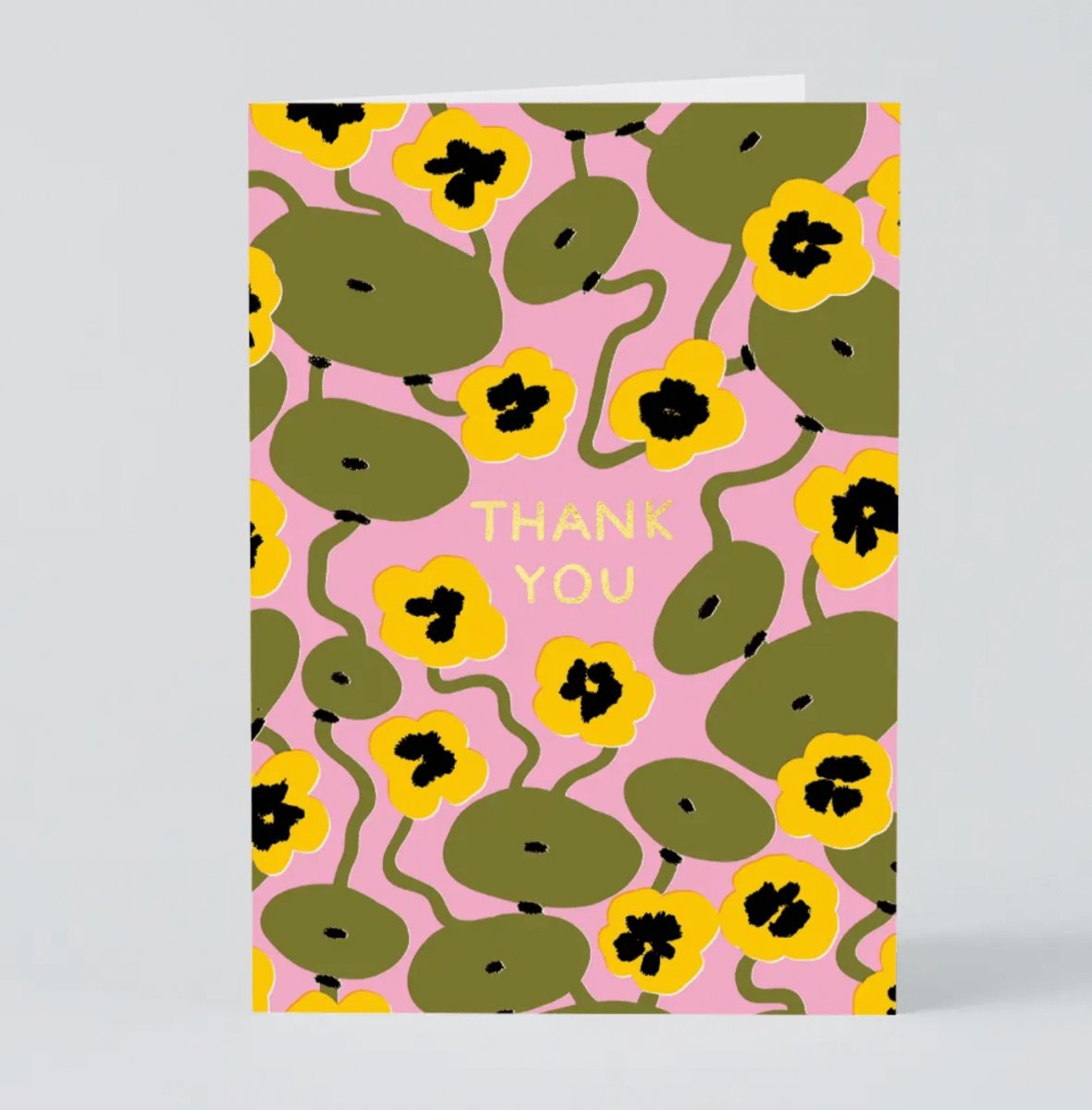 Carte de Souhaits Thank You Nasturtiums WRAP - Ex - voto