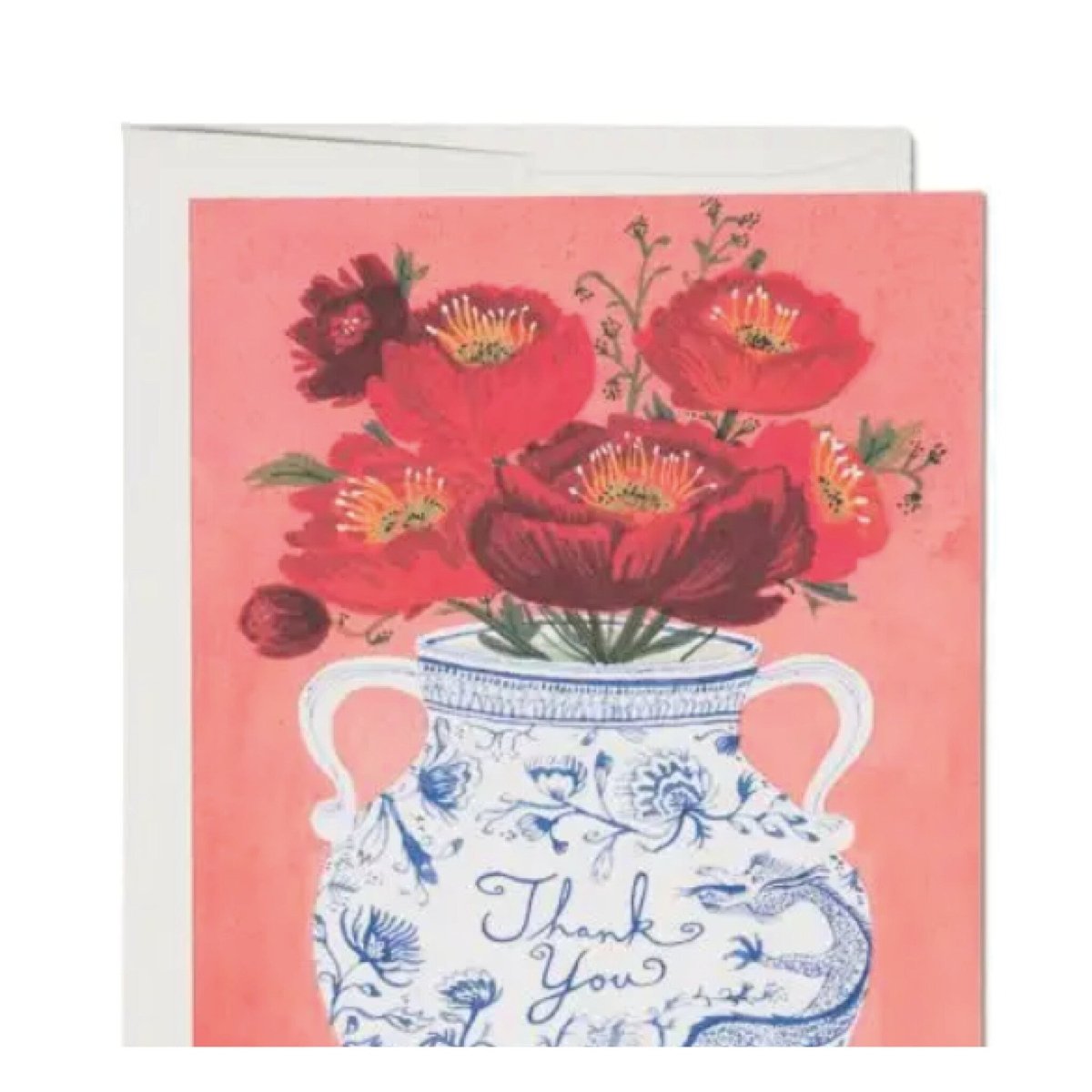Carte de Souhaits Vase Dragon Red Cap Cards - Ex - voto