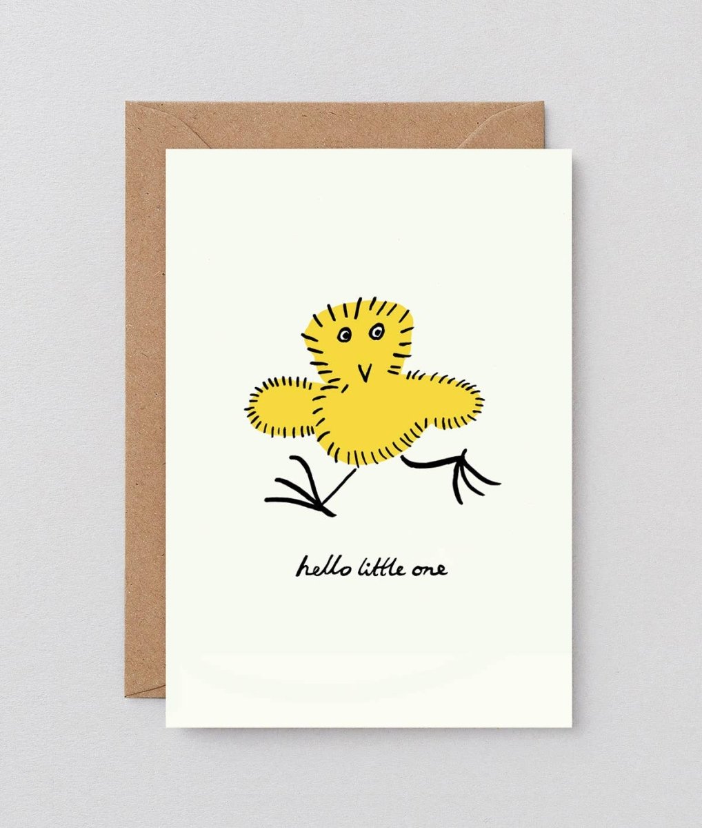 Carte de souhaits Welcome Little One Chick WRAP - Ex - voto