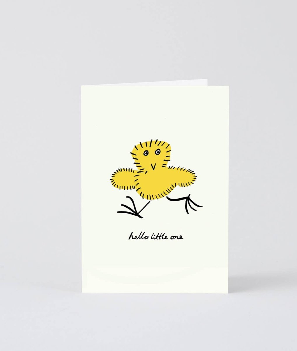 Carte de souhaits Welcome Little One Chick WRAP - Ex - voto