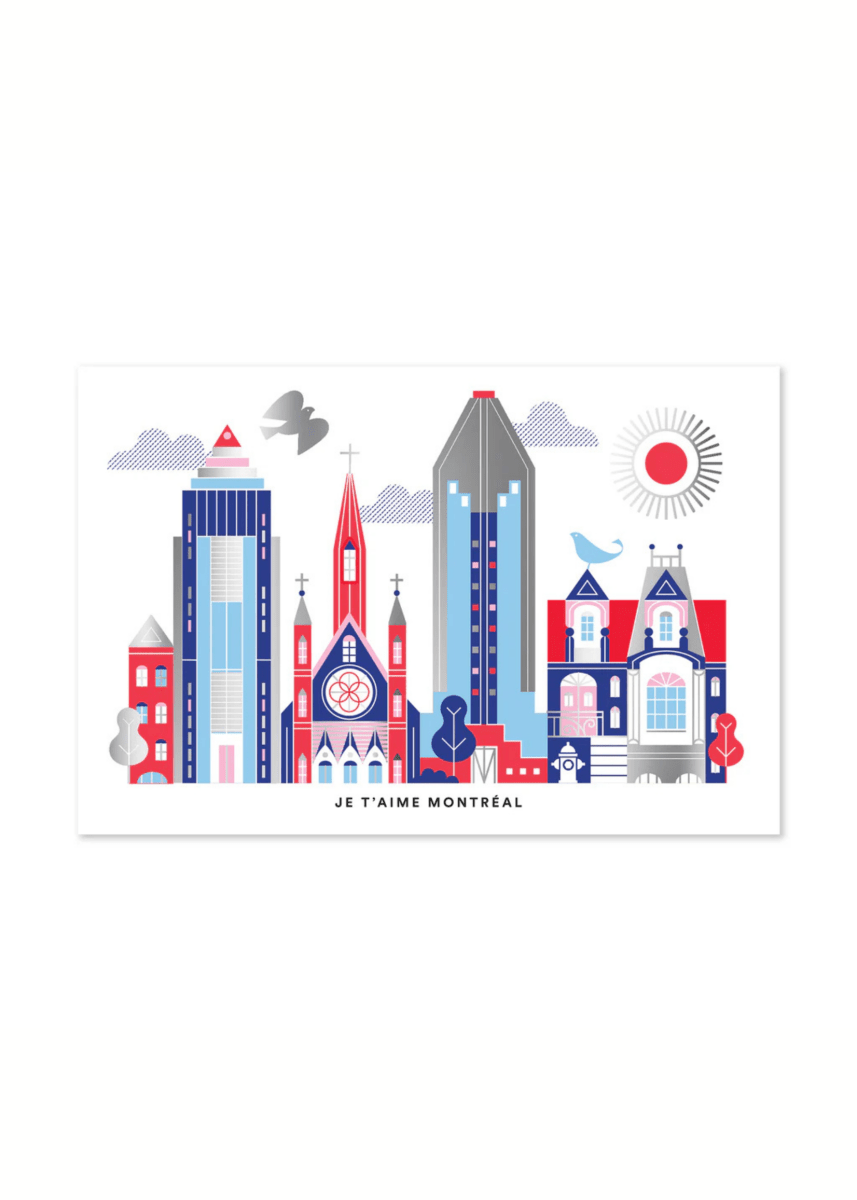 Carte Postale Je t'aime Montréal Paperole - Ex - voto