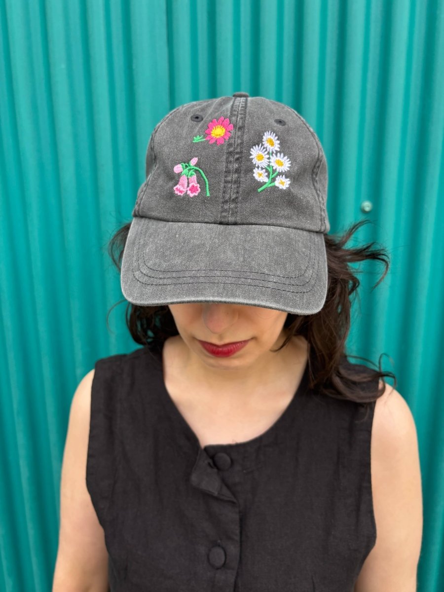 Casquette Brodée Fleurs Sauvages Banquet Atelier - Ex - voto