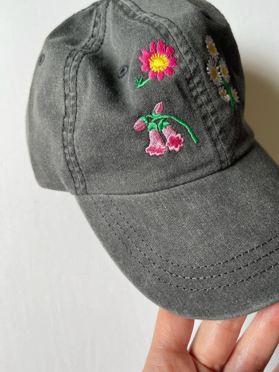 Casquette Brodée Fleurs Sauvages Banquet Atelier - Ex - voto