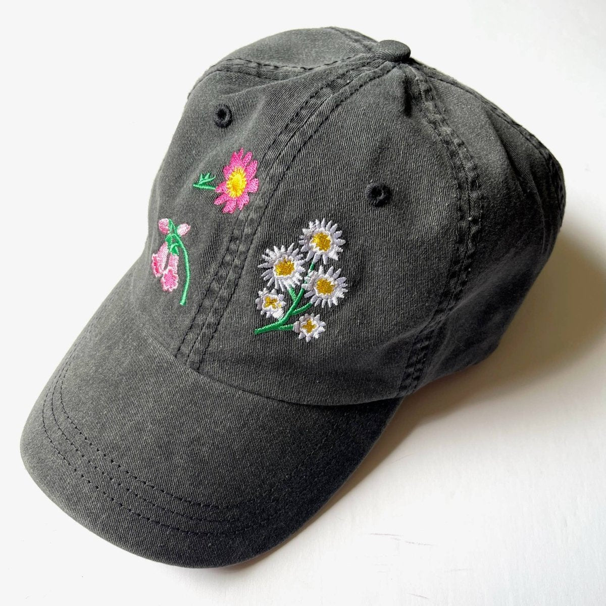 Casquette Brodée Fleurs Sauvages Banquet Atelier - Ex - voto