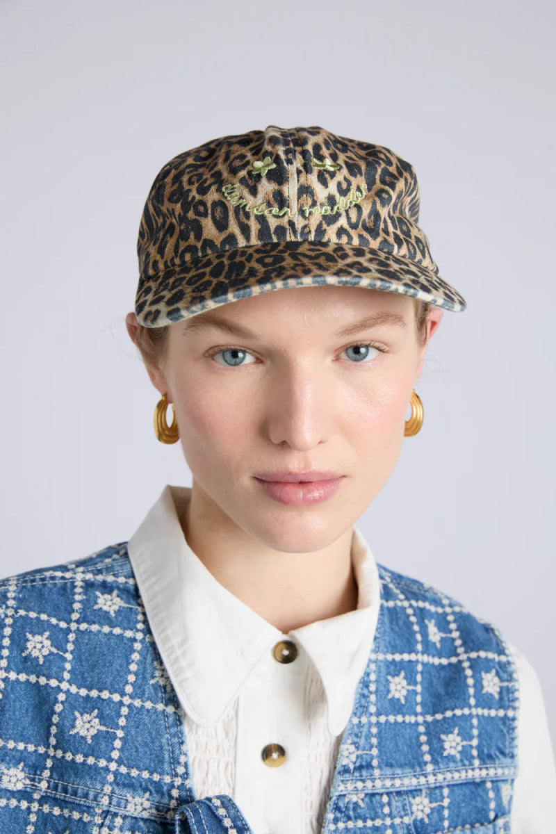 Casquette Léopard Damson Madder - Ex - voto