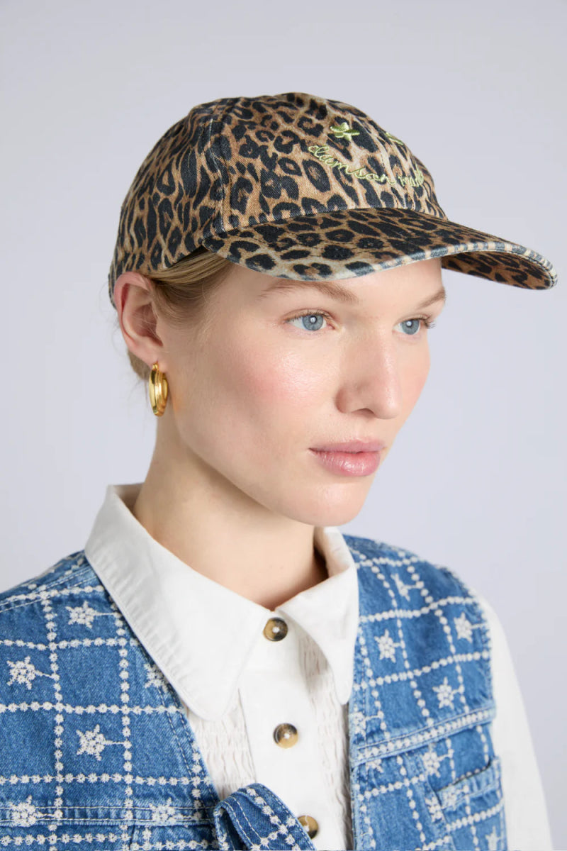 Casquette Léopard Damson Madder - Ex - voto
