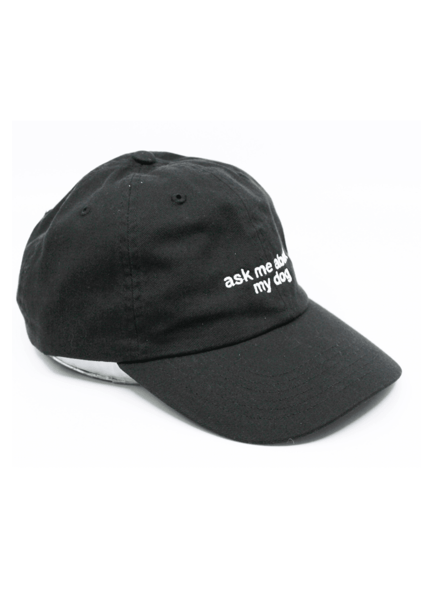Casquette Noire Ask Me About My Dog Noire Standard Goods - Ex - voto