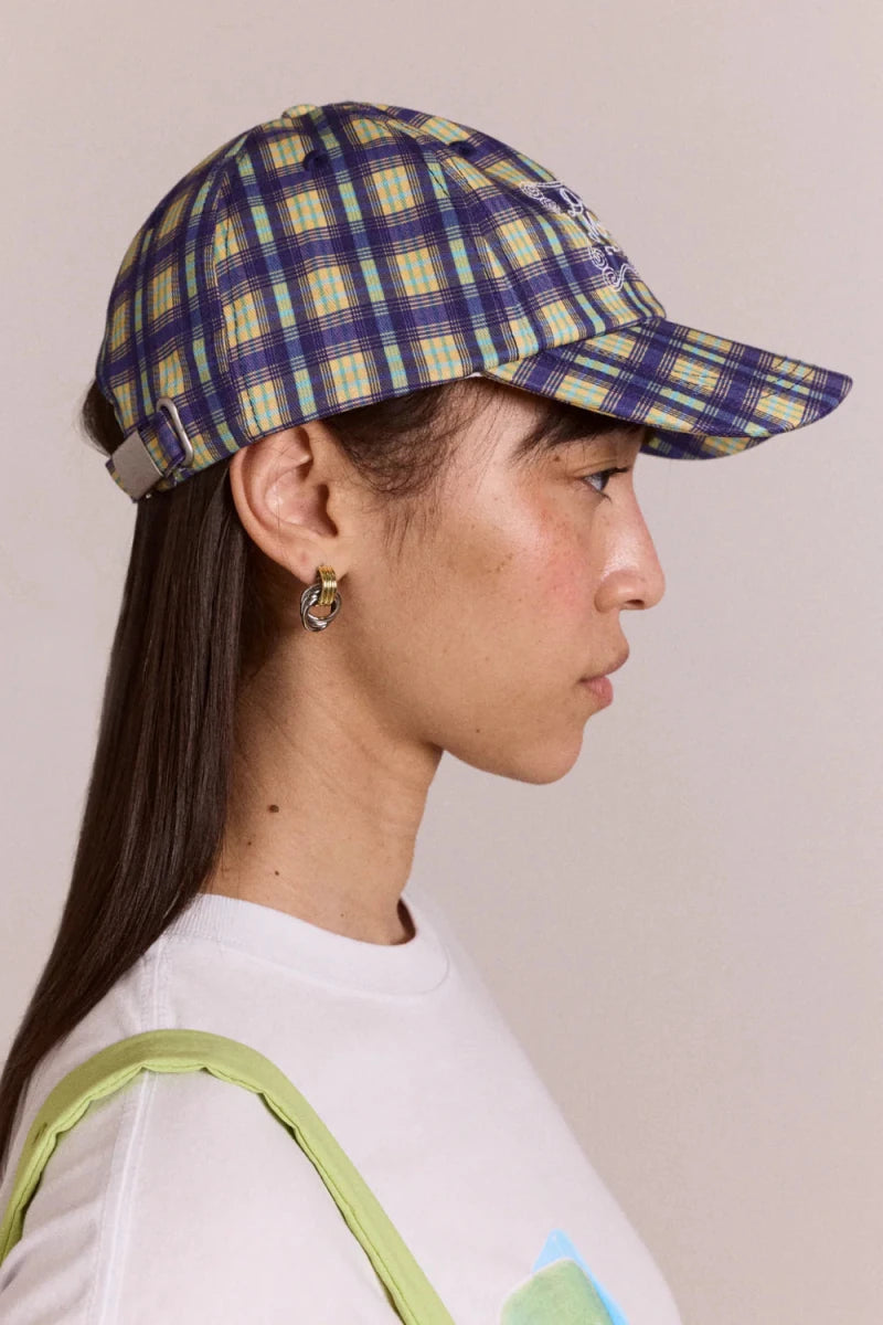 Casquette Tomboy Check Damson Madder - Ex - voto