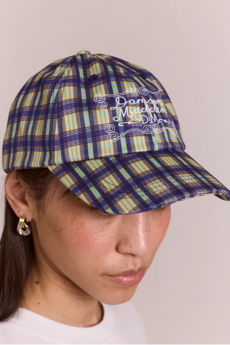 Casquette Tomboy Check Damson Madder - Ex - voto