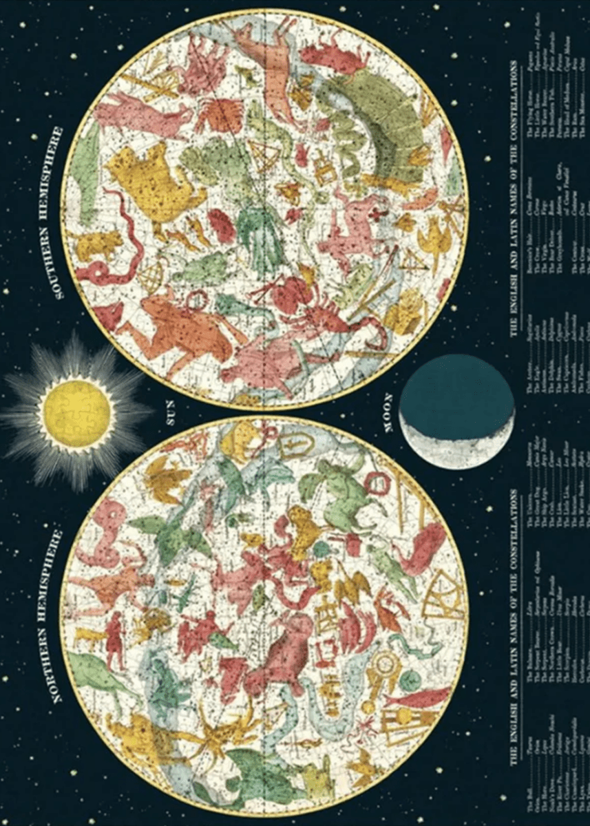 Casse - Tête Constellations 1000 pièces Cavallini - Ex - voto