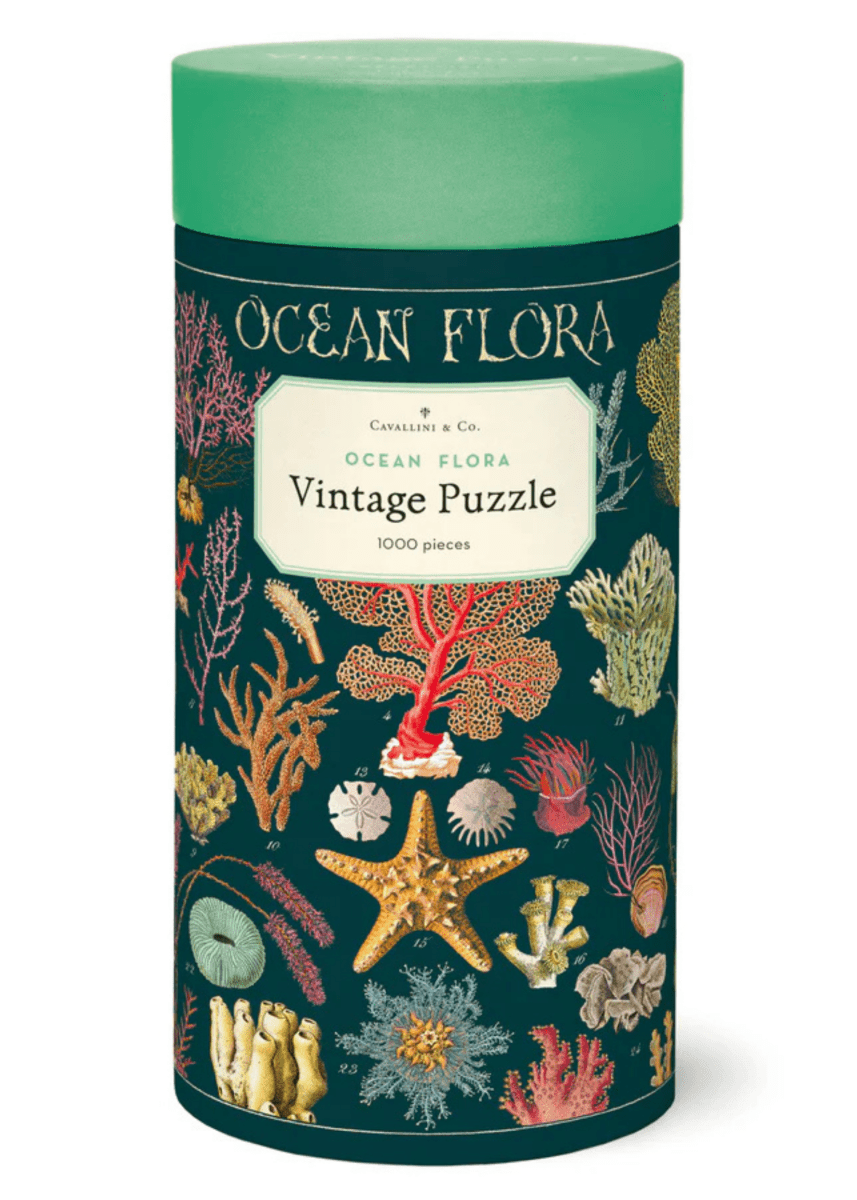 Casse - Tête Ocean Flora 1000 pièces Cavallini - Ex - voto