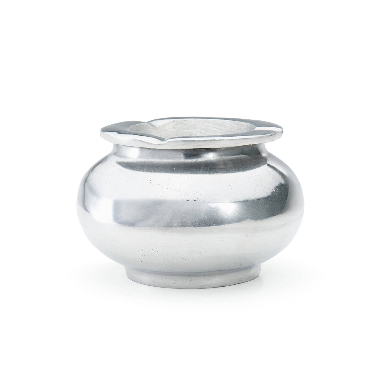 Cendrier Marocain Aluminum Chrome avec Couvercle Yemma - Ex-voto
