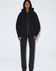 Chandail à Capuchon Fleurs Noires Aiden Dr Denim - Ex-voto