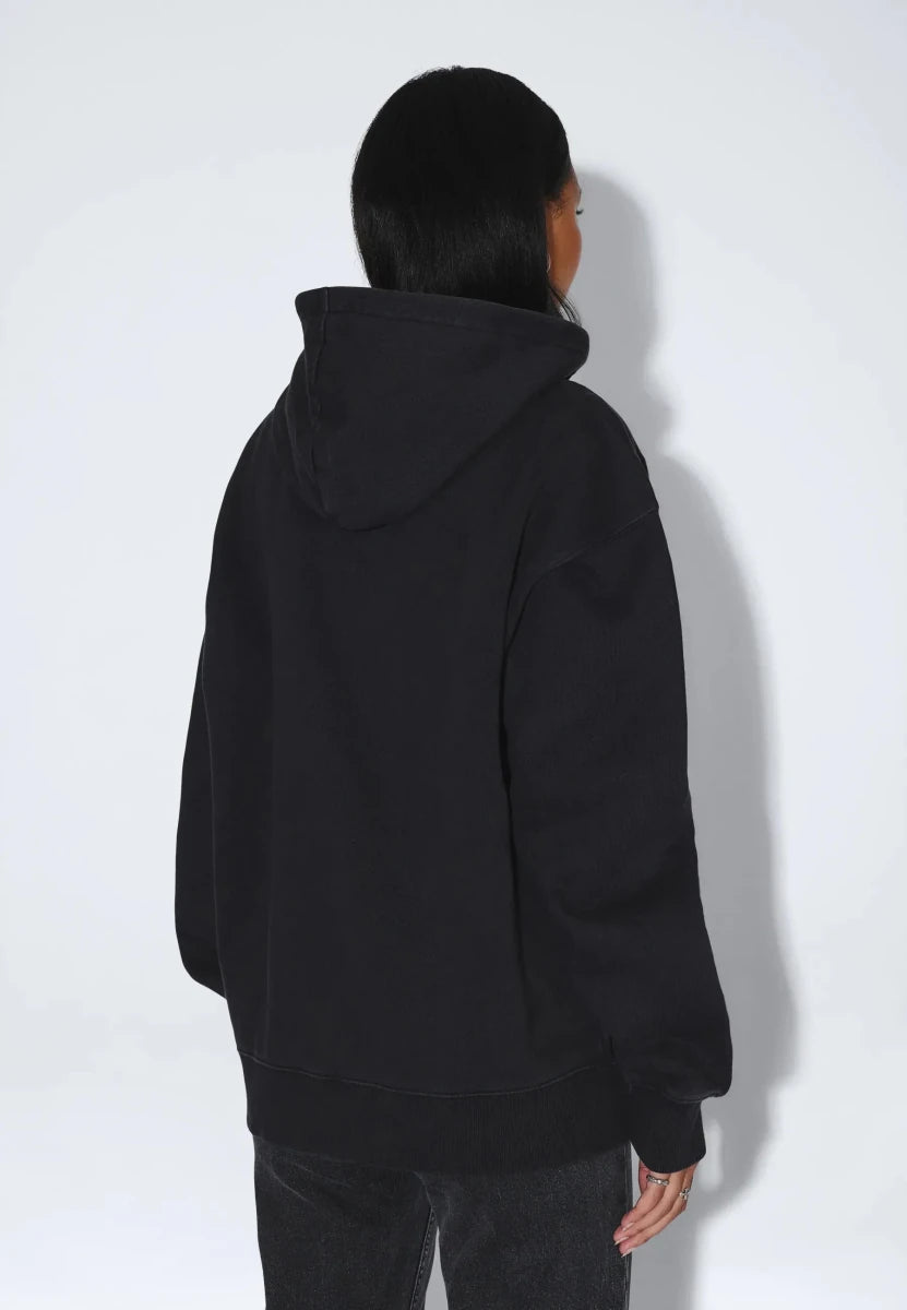Chandail à Capuchon Fleurs Noires Aiden Dr Denim - Ex-voto