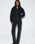 Chandail à Capuchon Fleurs Noires Aiden Dr Denim - Ex-voto