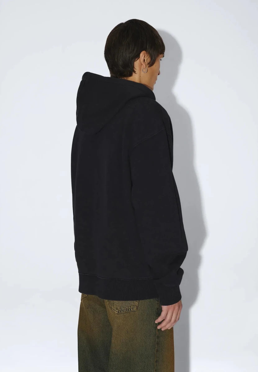 Chandail à Capuchon Fleurs Noires Aiden Dr Denim - Ex-voto