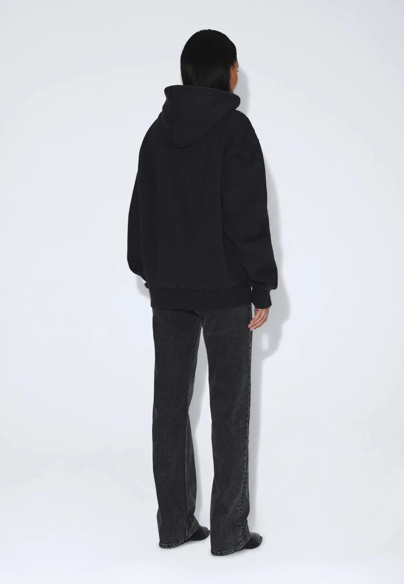Chandail à Capuchon Fleurs Noires Aiden Dr Denim - Ex-voto