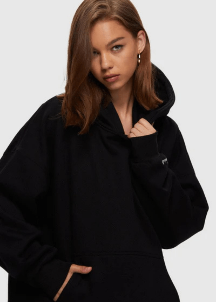 Chandail à Capuchon Oversized Noir Kuwalla SOLDE - Vente finale - Ex - voto