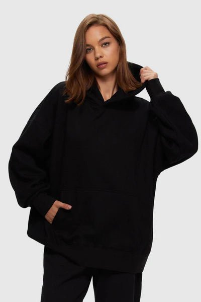 Chandail à Capuchon Oversized Noir Kuwalla SOLDE - Vente finale - Ex - voto