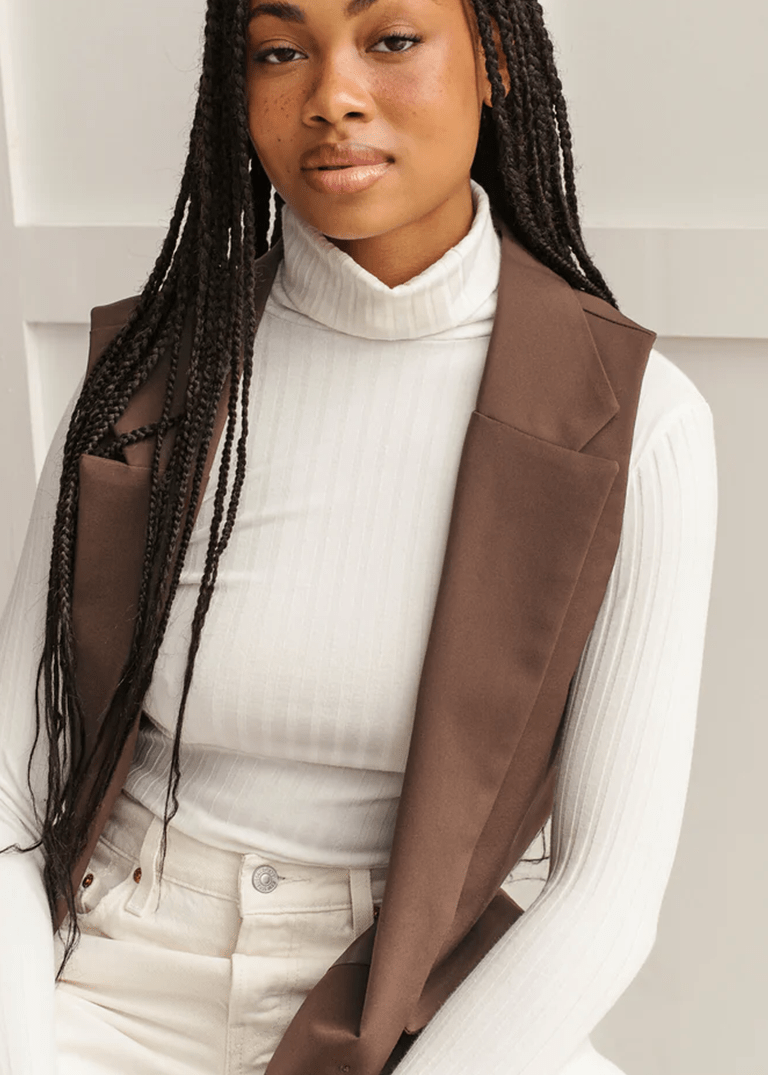 Chandail Col Roulé Chloé Dailystory Crème SOLDE - Vente Finale - Ex - voto