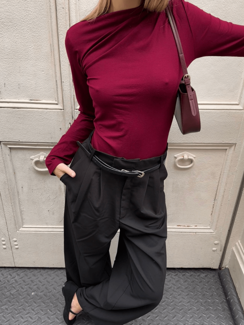 Chandail Ophélia Bourgogne Dailystory SOLDE - Vente finale - Ex - voto