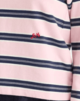Chandail Rugby Cassia Rayé Rose Damson Madder - Ex - voto