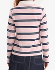 Chandail Rugby Cassia Rayé Rose Damson Madder - Ex - voto