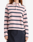 Chandail Rugby Cassia Rayé Rose Damson Madder - Ex - voto