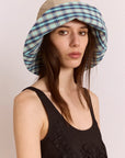 Chapeau Réversible Tomboy Check & Stone Damson Madder - Ex - voto