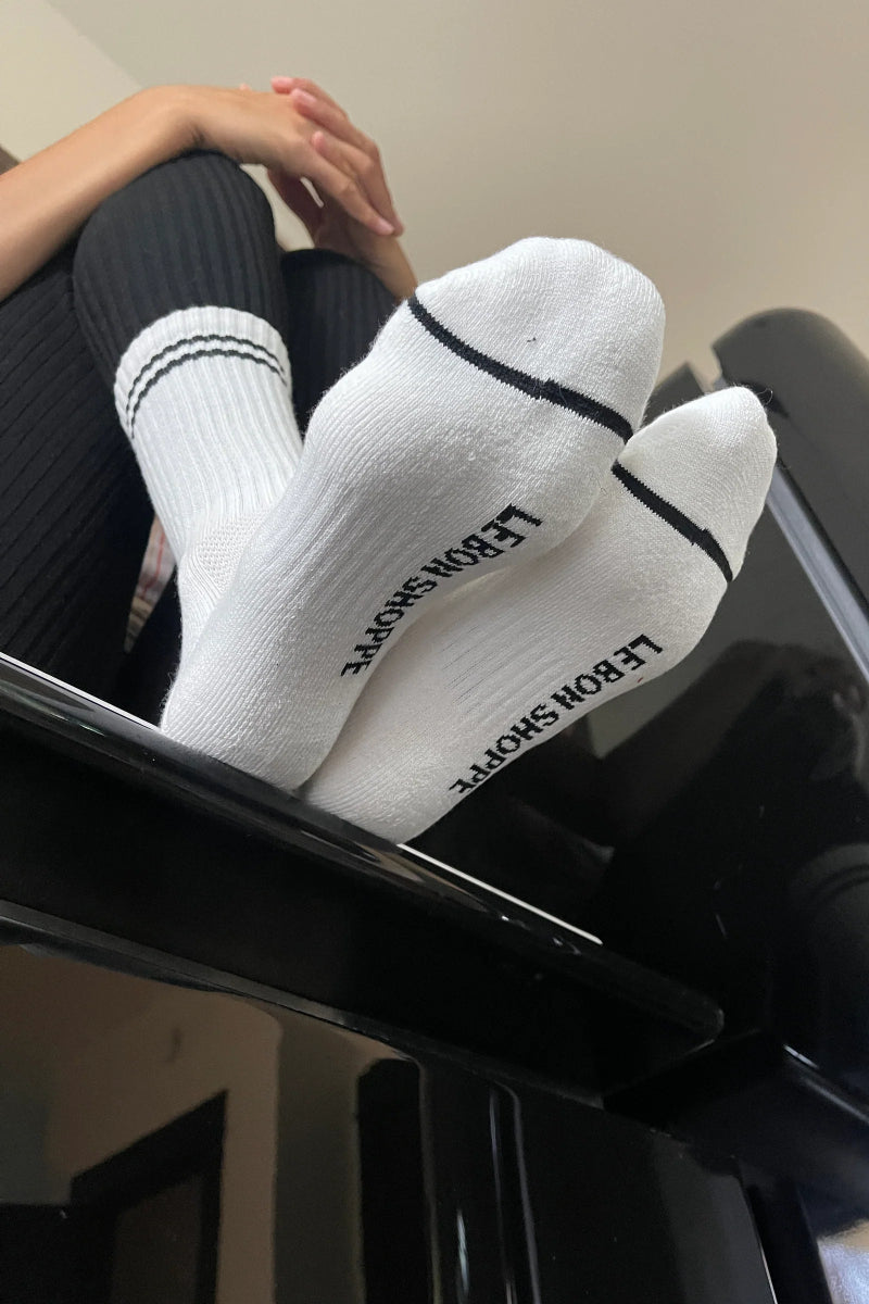 Chaussette Boyfriend Le Bon Shoppe Classic White - Ex - voto