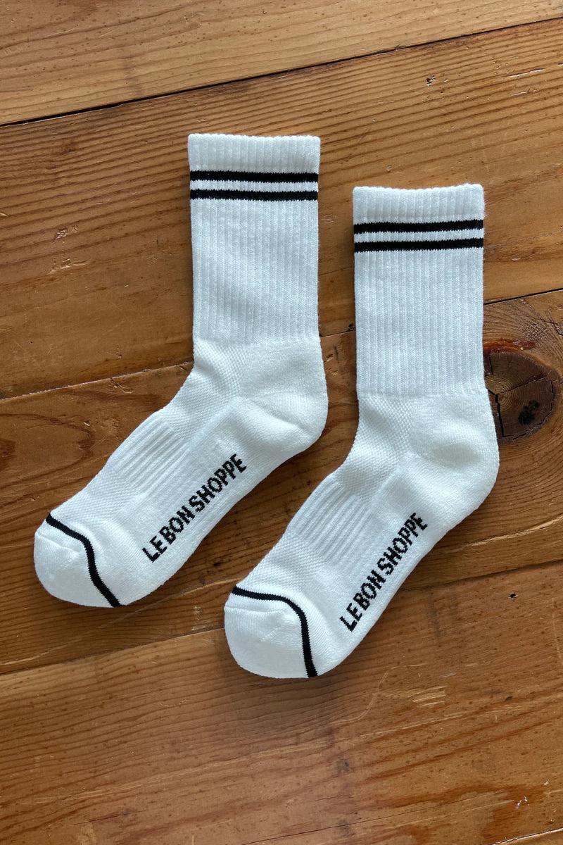 Chaussette Boyfriend Le Bon Shoppe Classic White - Ex - voto