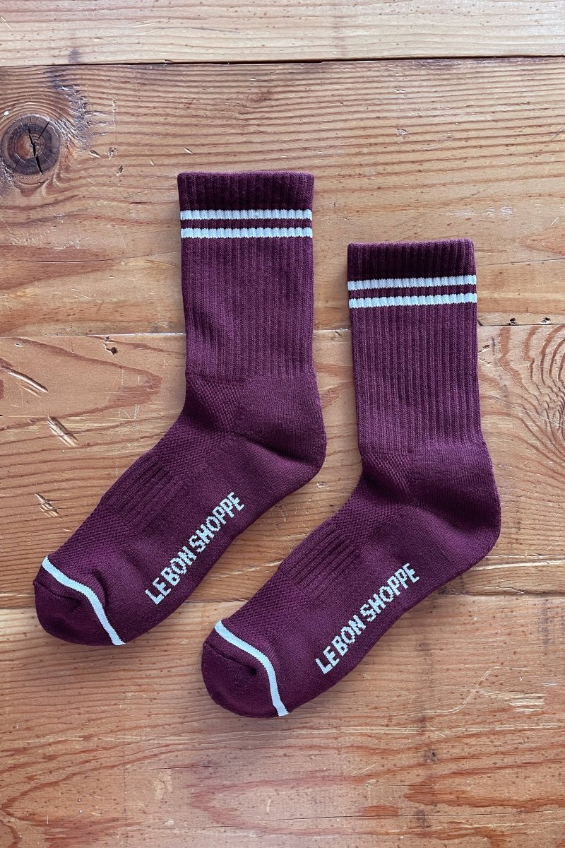 Chaussettes Boyfriend Le Bon Shoppe Maroon - Ex - voto