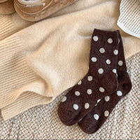 Chaussettes Brunes à Pois Dipped Shop - Ex - voto