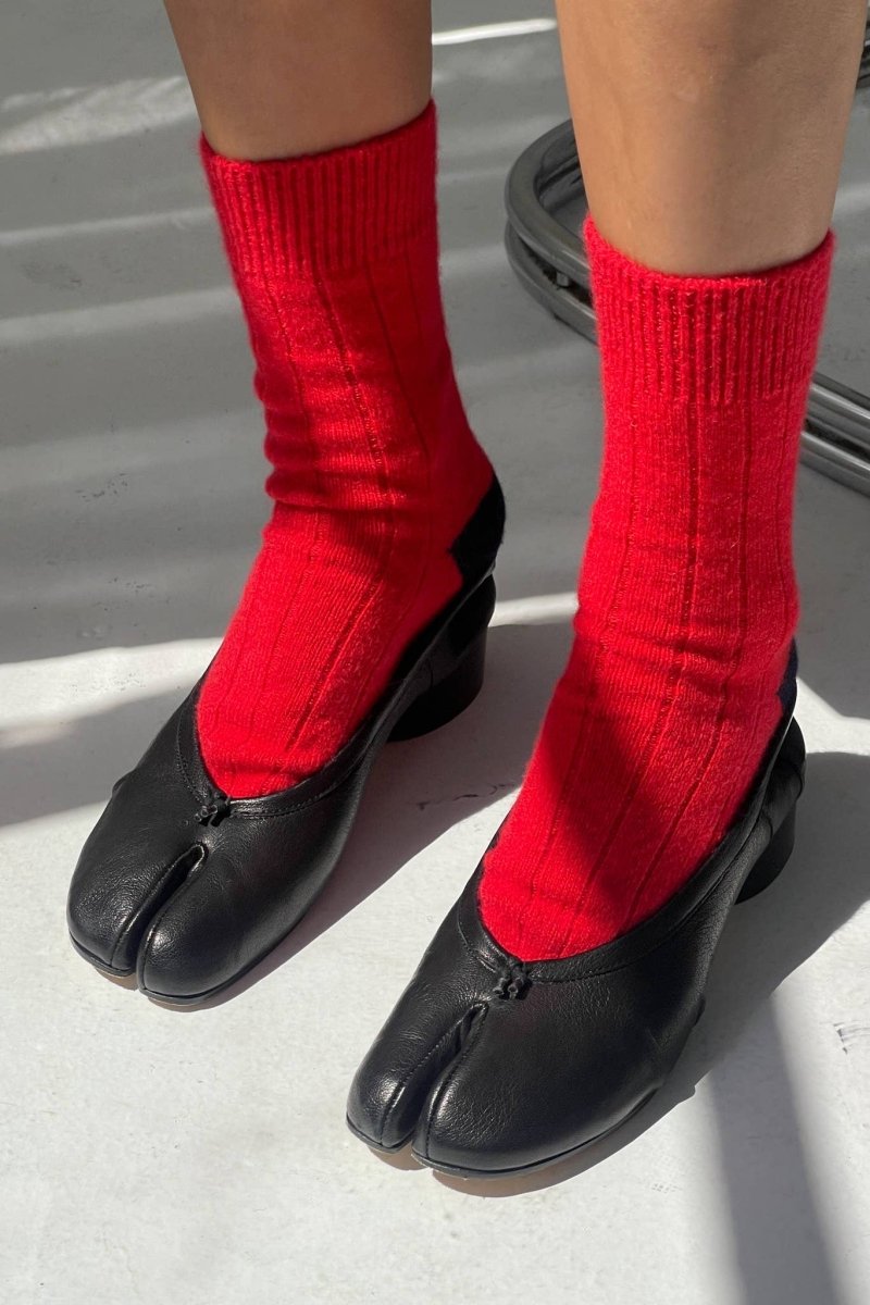 Chaussettes Classique Cachemire Le Bon Shoppe Poppy Red - Ex - voto