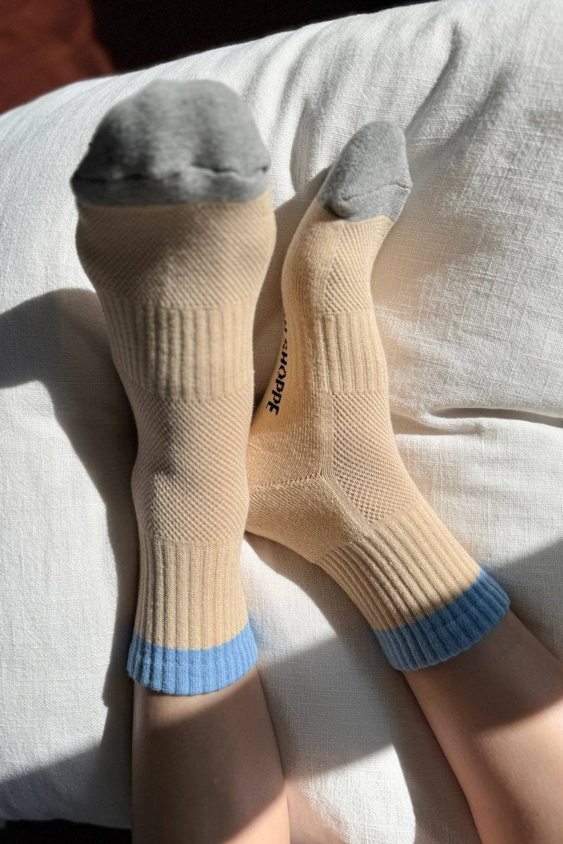 Chaussettes Color Block Girlfriend Jaune et Bleu Le Bon Shoppe - Ex - voto
