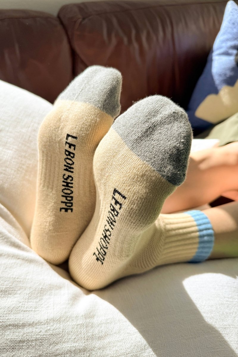 Chaussettes Color Block Girlfriend Jaune et Bleu Le Bon Shoppe - Ex - voto