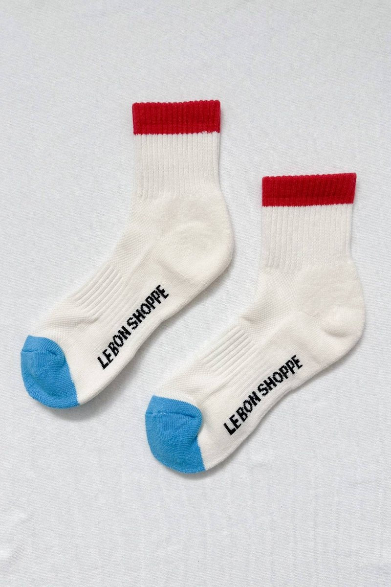 Chaussettes Color Block Girlfriend Le Bon Shoppe Bleu Rouge - Ex - voto