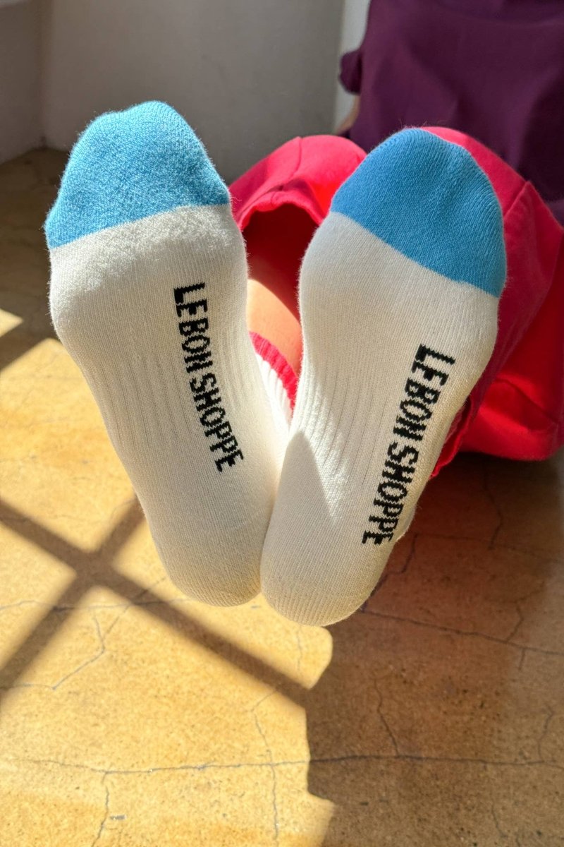 Chaussettes Color Block Girlfriend Le Bon Shoppe Bleu Rouge - Ex - voto