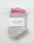 Chaussettes Color Block Girlfriend Le Bon Shoppe Gris Rose - Ex - voto