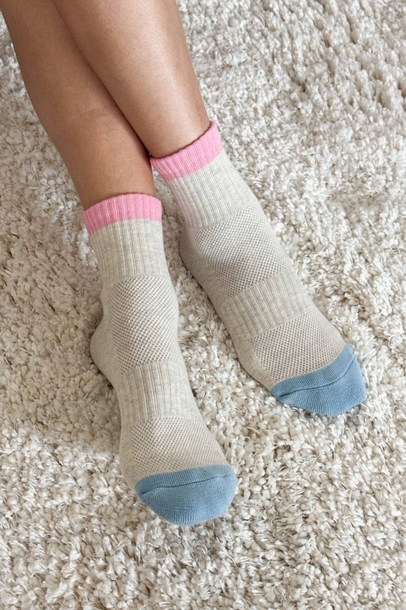 Chaussettes Color Block Girlfriend Le Bon Shoppe Gris Rose - Ex - voto